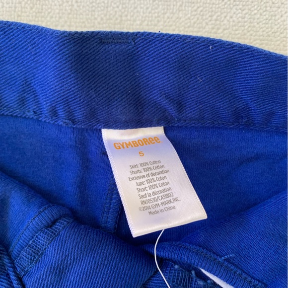 GYMBOREE NWT-GIRLS NAUTICAL SET sailboat top & anchor Skort neon pink/royal blue - Picture 4 of 13